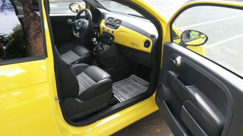 2012 FIAT 500 SPORT YELLOW MANUAL 10K MILES, US $9,500.00, image 3