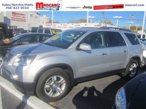 Silver acadia slt1 suv 3.6l cd awd leather tow package 3rd row seating  clean