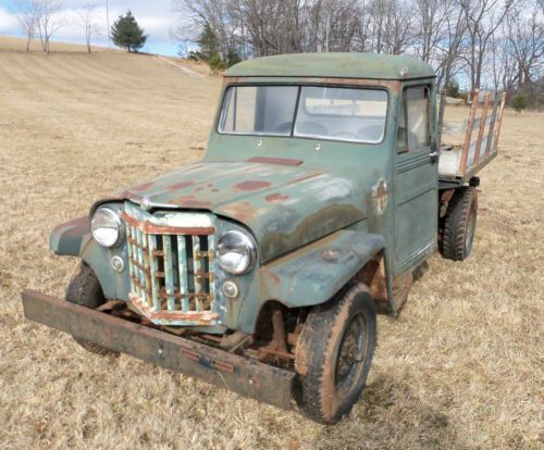 1950 4x4  jeep pickup-willys overland 1/2 ton stake body field find project