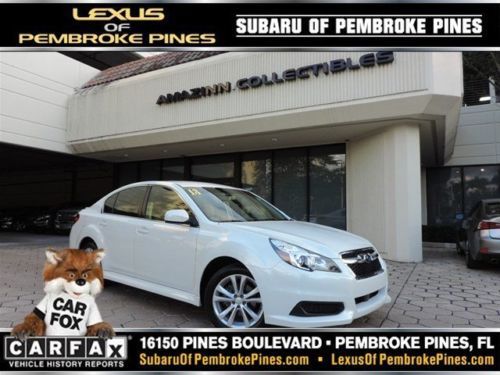 2013 subaru legacy white 205i premium awd warranty financing sedan