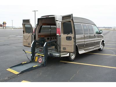2000 chevy express handicap accessible conversion van wheelchair van rear lift