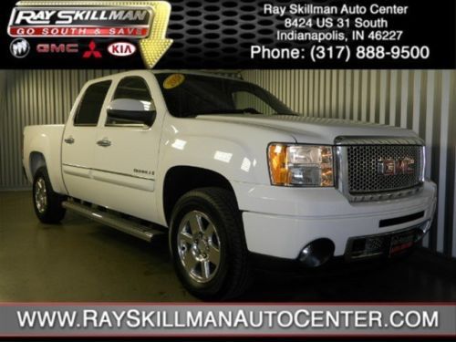 2009 gmc sierra denali 6.2l awd warranty white navigation heated cooled seats