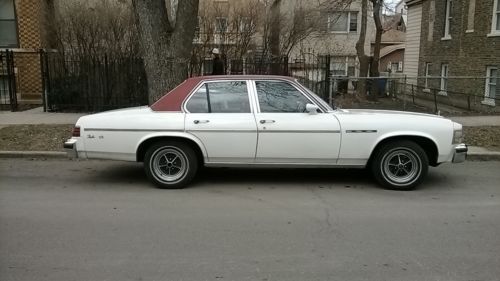 1977 buick skylark mint condition, 4-door white w/red interior