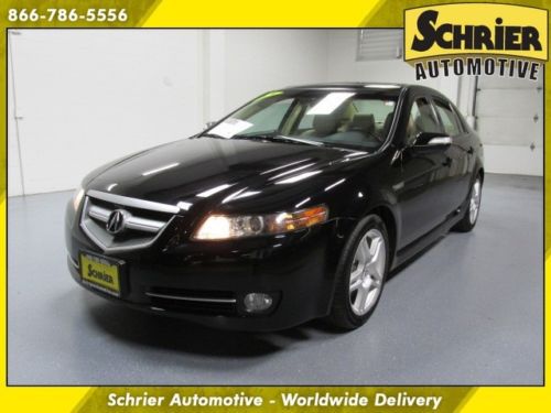 2008 acura tl fwd black sunroof 6 disc aux audio hid headlights automatic