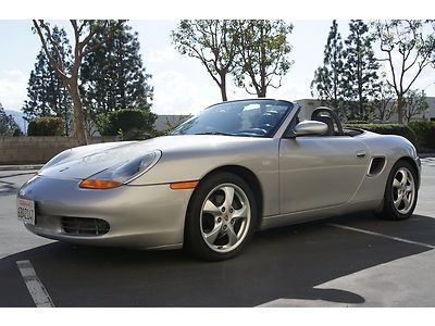 2001 porsche boxster convertible silver alloys 5 spd manual cd clean carfax