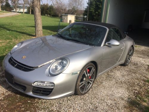 Salvage title 2011 porsche carrera s convertible in quick silver