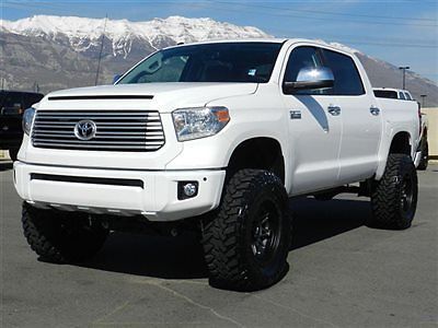 Tundra crew max platinum 4x4 custom new lift wheels tires navigation leather