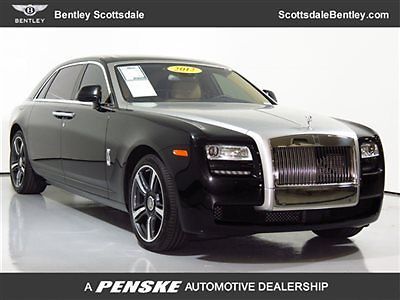 2012 rolls royce ghost ewb cpo warranty~stainless hood~black/tan~in az