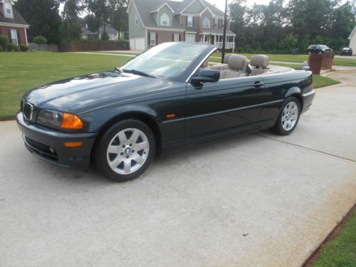 2001 bmw 325ic convertible 5 speed manual green on tan with black top