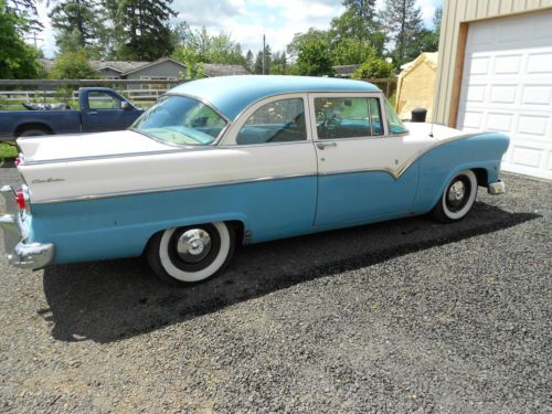 1955 ford 2dr club sedan       a true barn find   see pictures