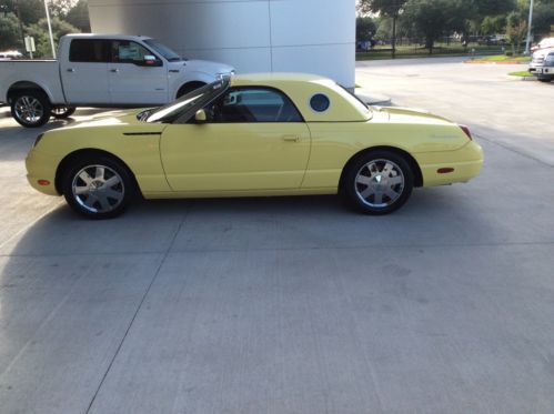 2002  yellow ford thunderbird low miles