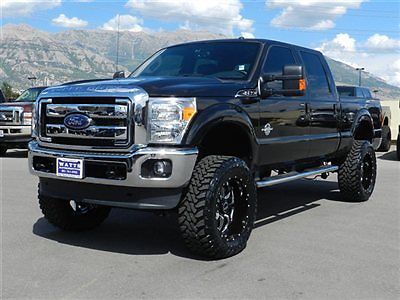 Ford crew cab lariat 4x4 powerstroke diesel custom new lift 22 wheels tires nav