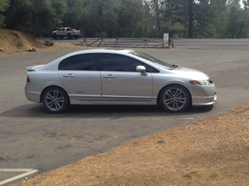 2008 honda civic si silver 4 door 6 speed manual