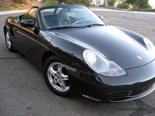 04 boxster - 64,000 miles - two-owner - perfect carfax - triple black - 5-speed
