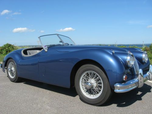 1955 jaguar xk-140 jaguar lemans scottish flag blue ecurie ecrosse, bucket seats