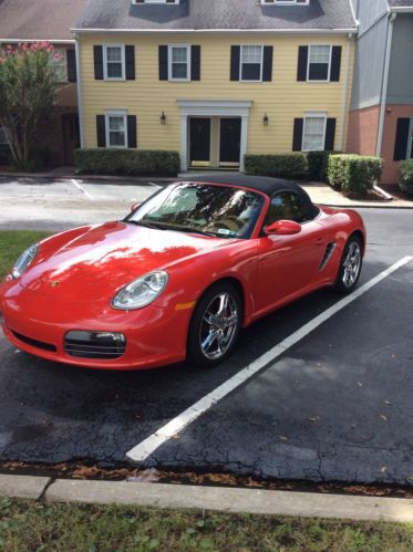 2005 porsche boxster s red 6 speed manual  bose electric top