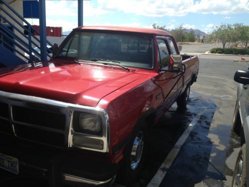 1992 dodge d250 base extended cab pickup 2-door 5.2l