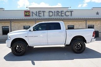 Sport crew cab lifted 4x4 leather factory warranty bluetooth bedliner tow hitch