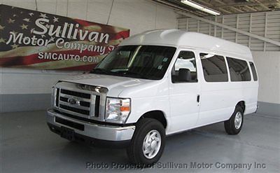 2012 ford e350 high top wheel chair shuttle bus super clean