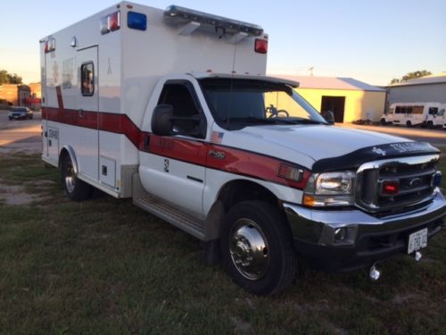 2002 ford f-450 osage type i ambulance low miles great condition