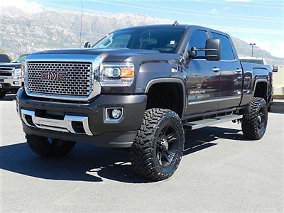 Gmc crew cab denali 4x4 duramax diesel custom new lift wheels tires navigation