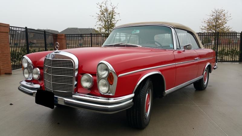 1966 mercedes-benz 250se convertible 46,000 miles