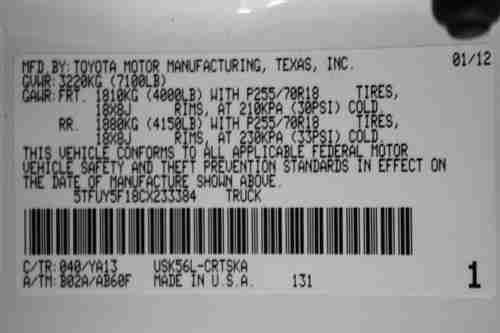 2012 Toyota Tundra Base Crew Cab Pickup 4-Door 5.7L, image 17
