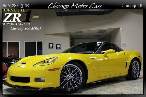 2010 chevrolet corvette zr1 w/3zr only 800 miles! navigation chromes pristine !