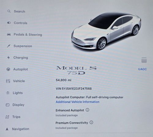 2018 Tesla Model S 75D, US $29,695.00, image 7