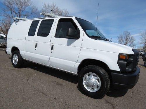 2009 ford e-250 cargo van 5.4 v8 racks 1 owner runs great clean all power opts.