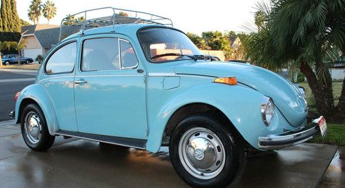 1973 volkswagen super beetle 1.6l vw stock bug manual 4 speed with roof rack