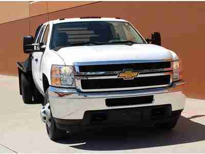 2011 Chevy 3500 HD Dually Crew 3500HD ~ 9 Foot Flatbed ~ 2WD Allison 6.6L Diesel, US $18,755.00, image 17