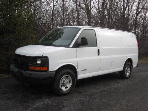 2006 chevy g2500 express gargo van 4.8l v8 auto a/c interior racks runs great!!