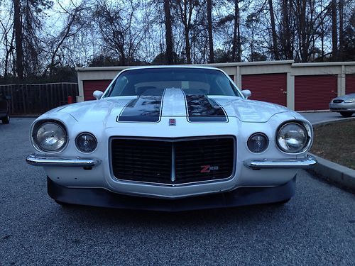 2 door white with black stripes