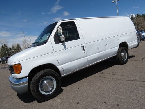 2006 ford e-350 extended cargo van 1 owner fleet xl superduty 5.4 v8 new tires