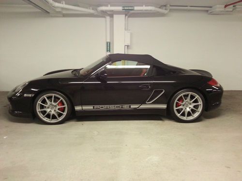 2012 porsche boxster spyder black red interior 1800 miles