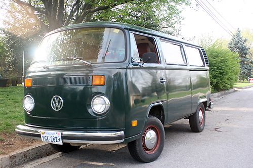 1978 volkswagen bus - champagne edition ii - 7 passenger wagon - green