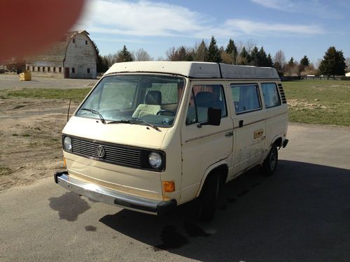 1980 volkswagen vanagon campmobile van camper 3-door 2.0l westfalia no reserve!!