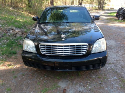 2003 cadillac deville sedan black exterior and black leather loaded interior