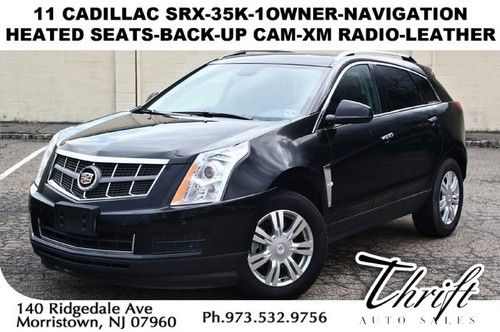 11 cadillac srx-35k-1owner-navigation-heated seats-back-up cam-xm radio-leather