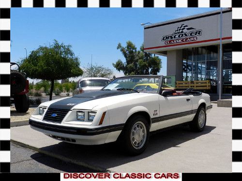 83 5.0l t5 5 speed f code holley 600 cfm 8.8 posi stang convertible gt white ac