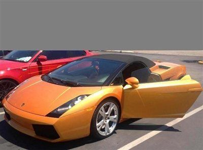 2007 lamborghini gallardo spider low mile excellent example coveted orange/black