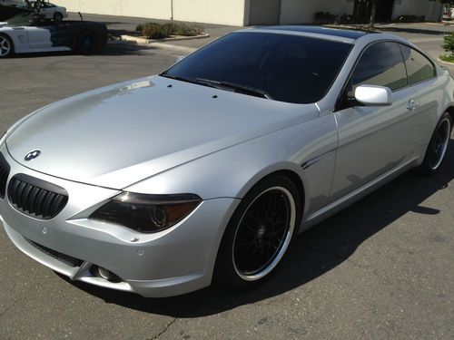 2006 bmw 650i coupe silver/blacksport/cold weather packge
