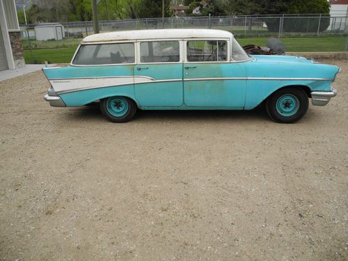 57 chevy wagon stored 48 years just restarted and running