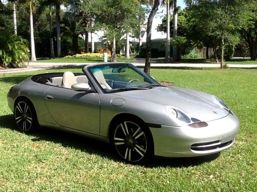 Porsche 911 convertible, 78000 miles, silver, good condition, automatic, tiptron