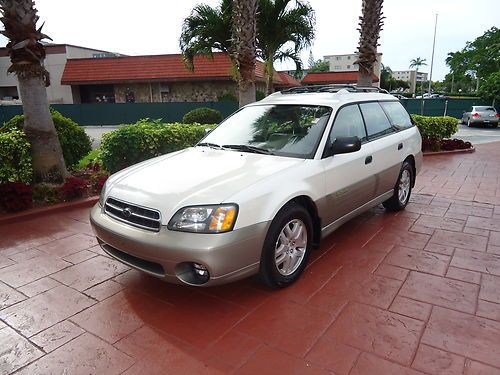 Subaru outback awd wagon, white, 4cyl 2.5 l, roof rack, ice cold ac, all power