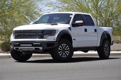 2013 ford f-150 svt raptor truck crew cab white vision tec