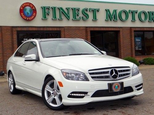 2011(11) mercedes-benz c300 4matic awd warranty navigation premium 1 pkg pano