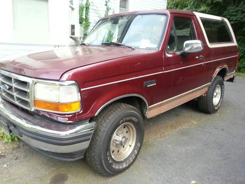 1996 ford bronco eddie bauer sport utility 2-door 5.8l serious offers considered
