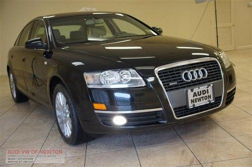 2007 audi a6 black 3.2l v-6 quattro all-wheel drive leather hwy miles